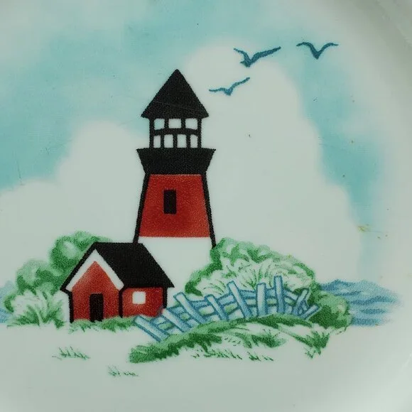Corelle Outer Banks Salad Plates Corning Lighthouse Dessert Plates - Picture 5 of 5